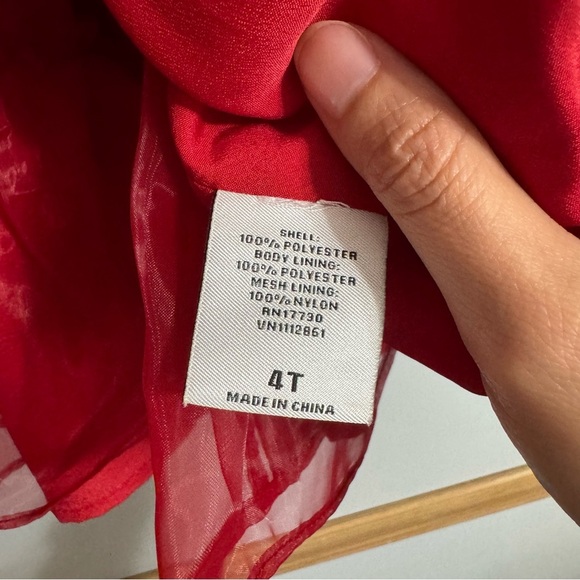 Jason Wu Red Sleeveless A-Line Dress with Lace Collar Size 4T - Picture 4 of 9